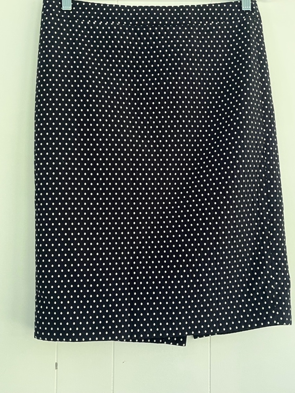 J. Crew Navy White Polka Dot No. 2 Pencil Skirt Size 6